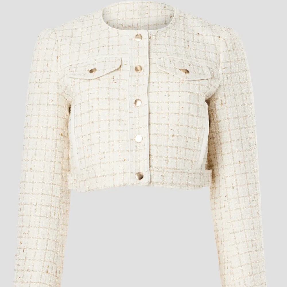 Toccin x RTR Cream Off-White Tweed Women's Jacket